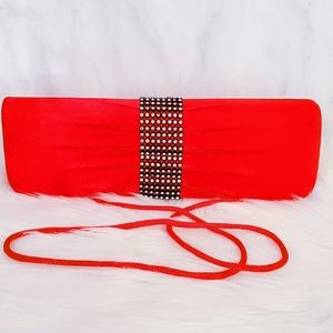 Red Black Crossbody Bag Clutch